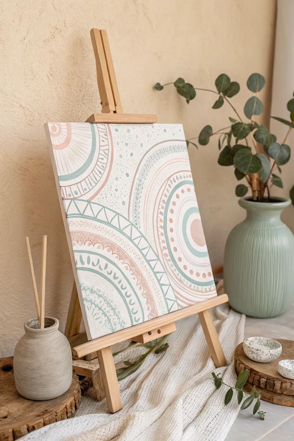 Add a touch of playful elegance to your space with hand-painted patterns that bring joy and simplicity together.