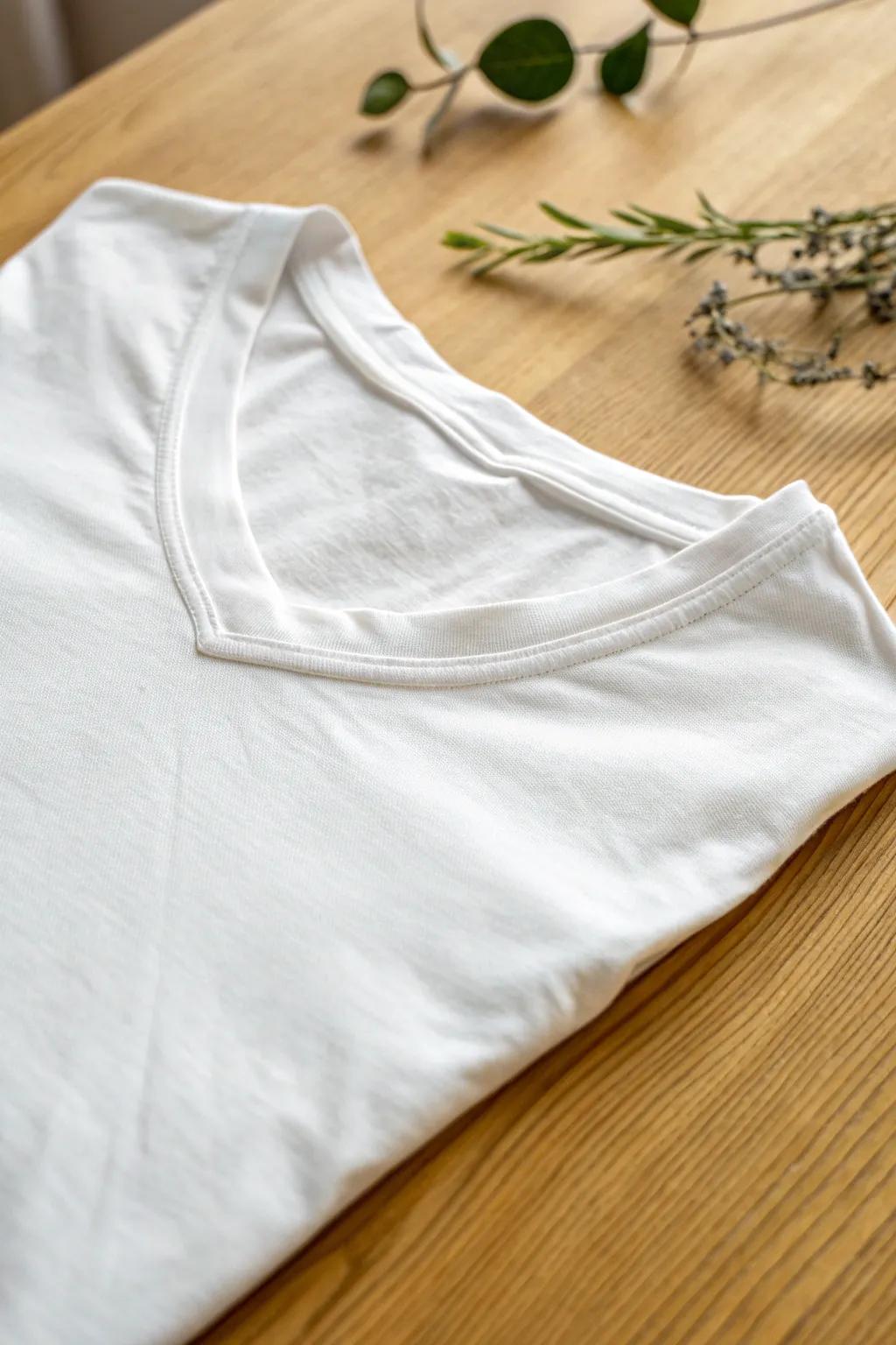 Discover the art of simplicity with a twisted neckline that transforms your tee into a stylish statement. #DIYFashion