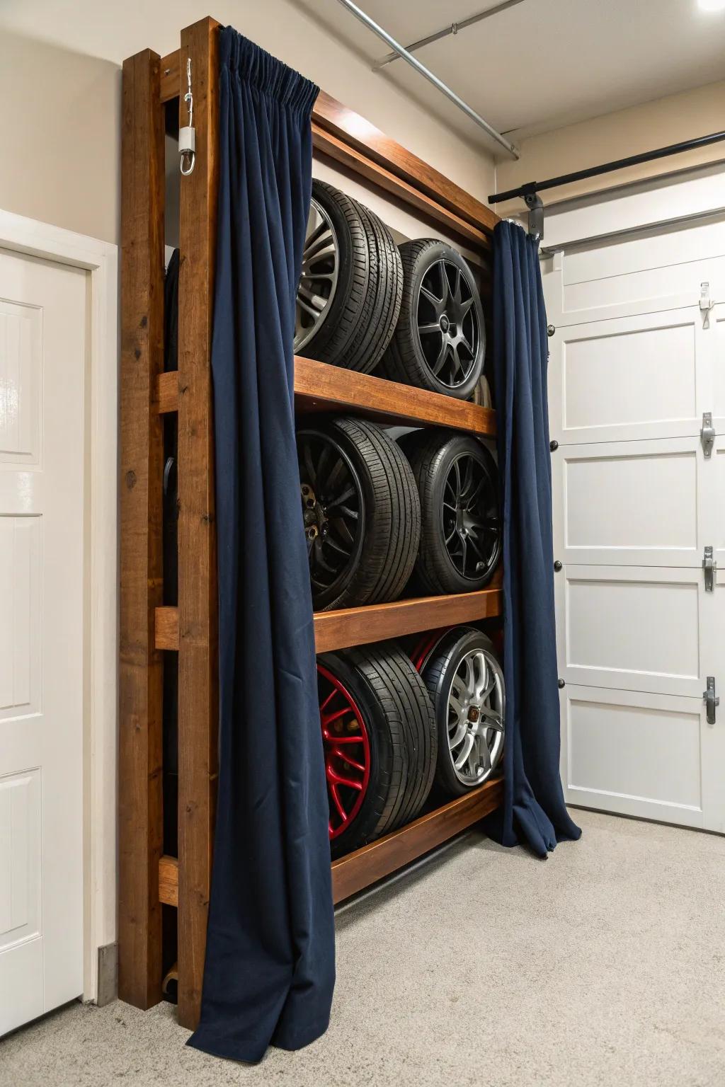 Transform your garage with this elegant hidden storage solution. Keep it clean, keep it classy.
