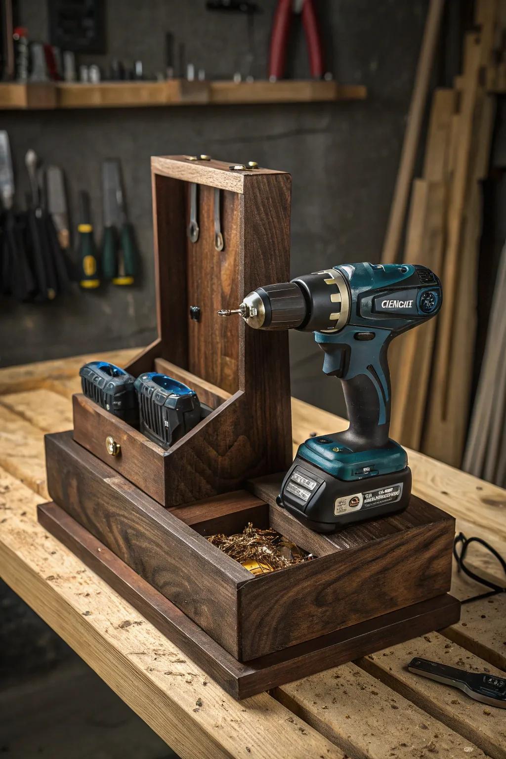 Transform your workspace with a custom DIY Drill Dock—where craftsmanship meets functionality.