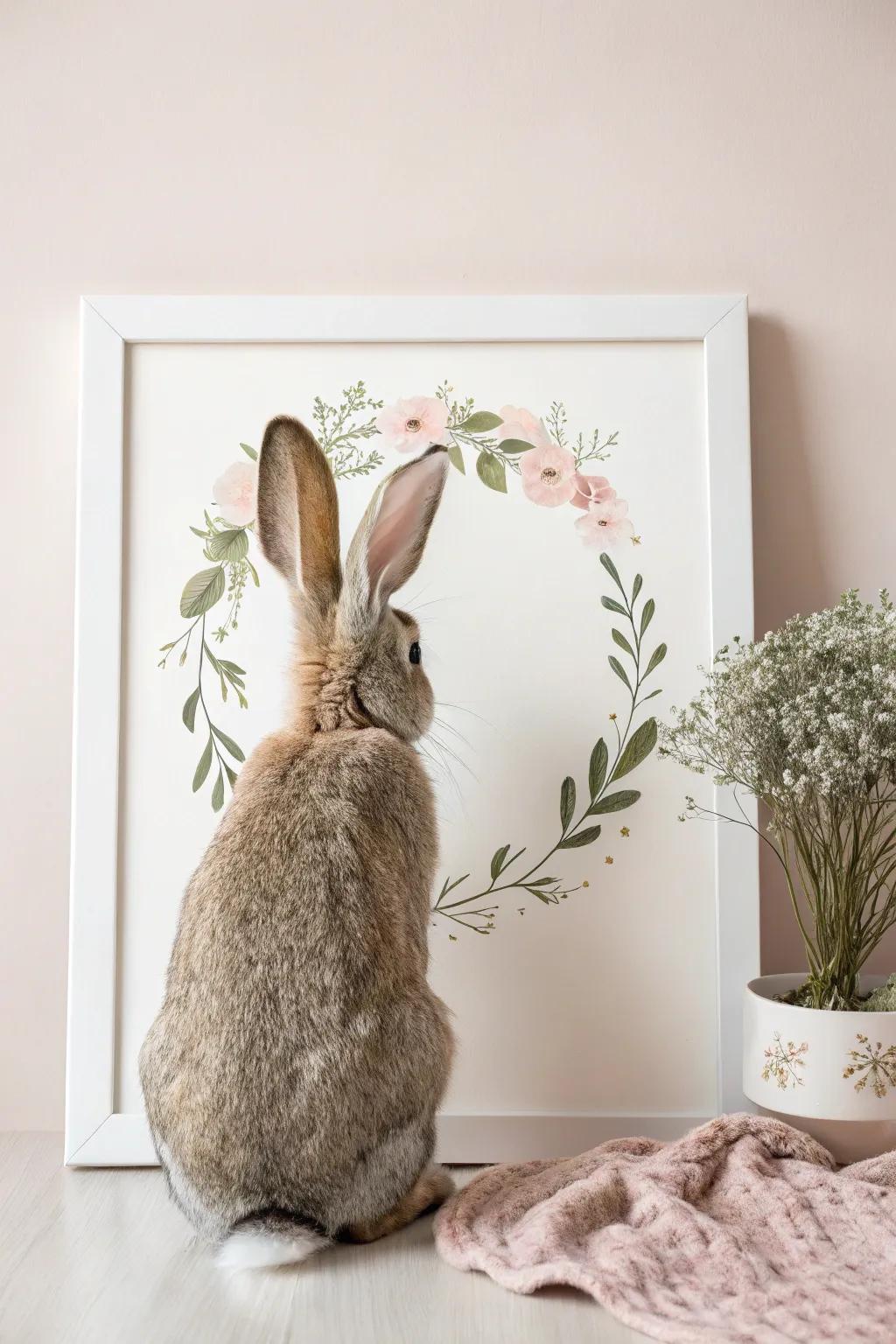 Embrace the charm of simplicity with this adorable bunny tail view, perfect for adding a touch of whimsy to your Easter celebrations.