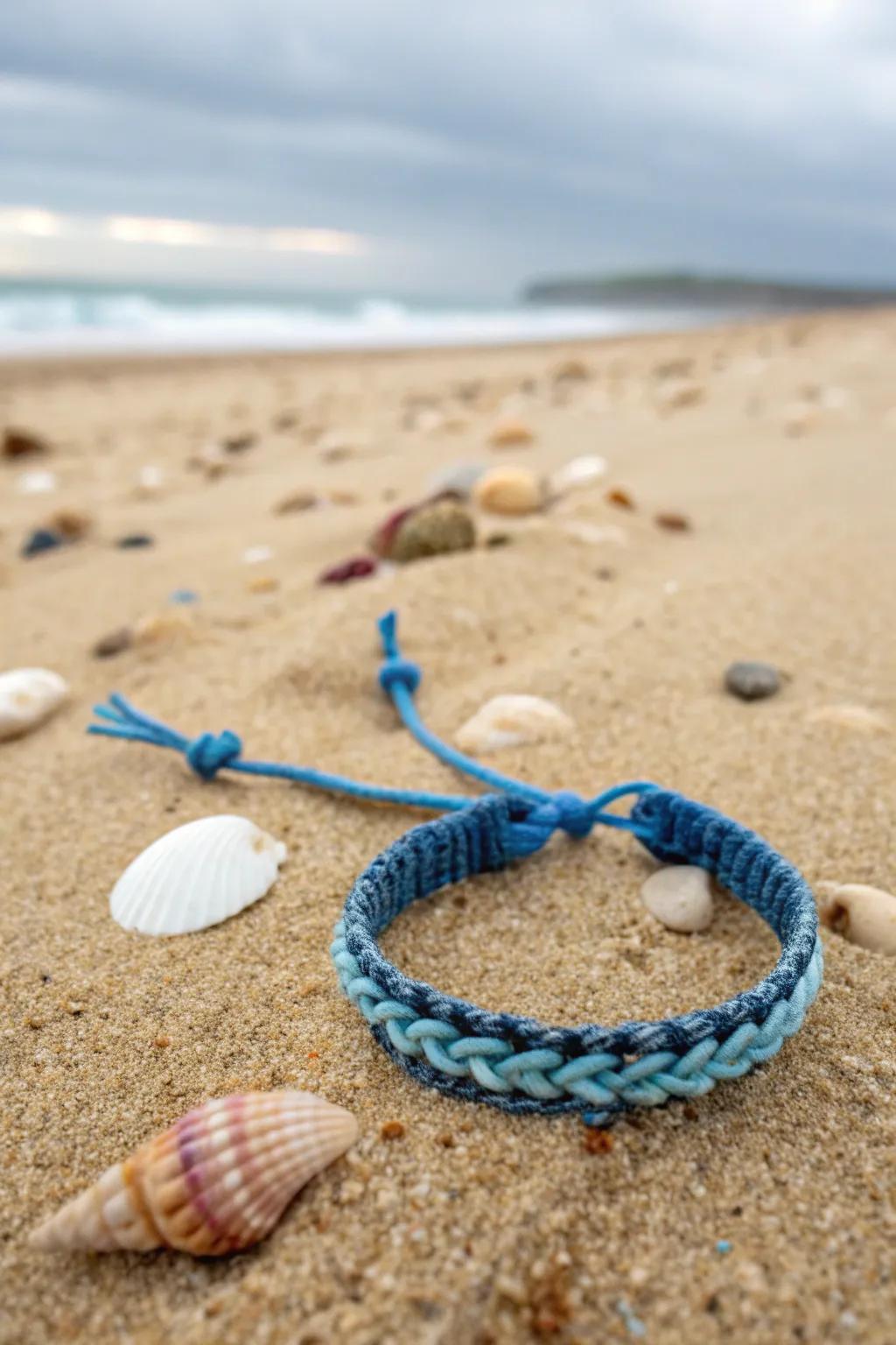 Feel the ocean's embrace with this wave-inspired bracelet.