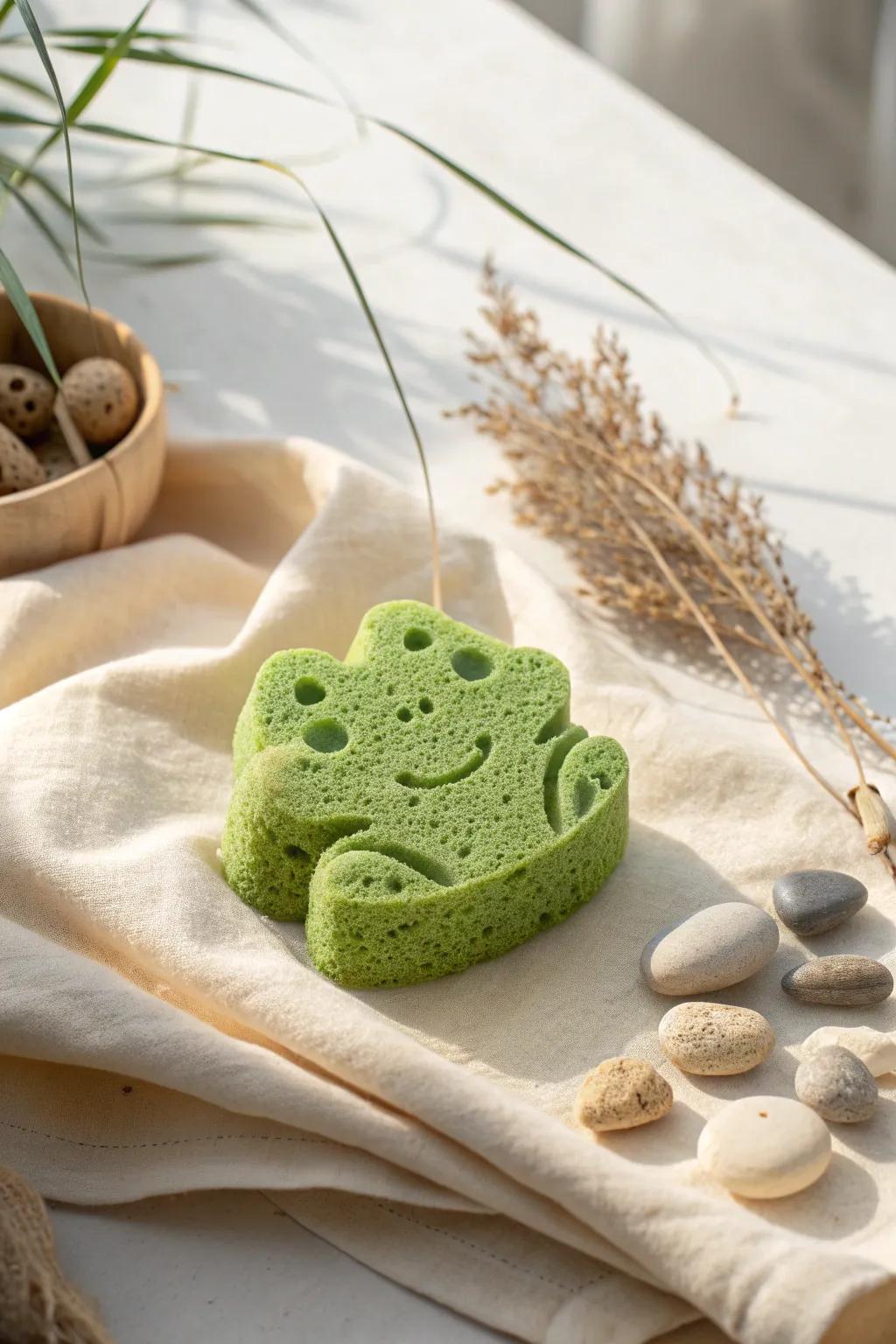 Bring the pond to bath time with charming sponge creatures!