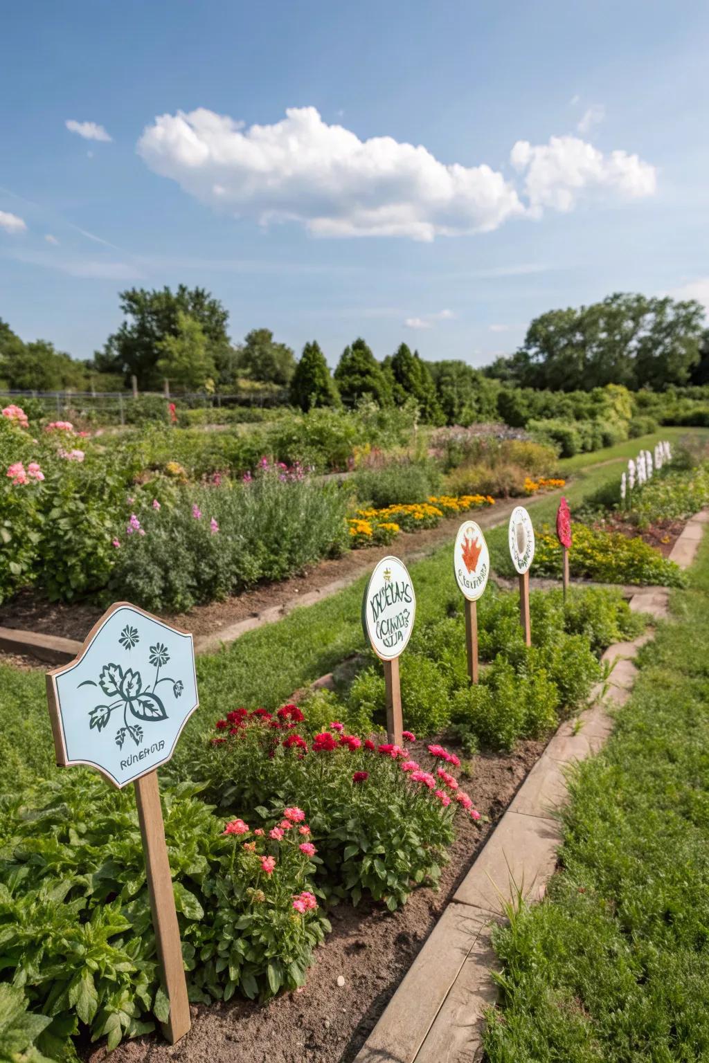 Keep your garden organized with stenciled markers.