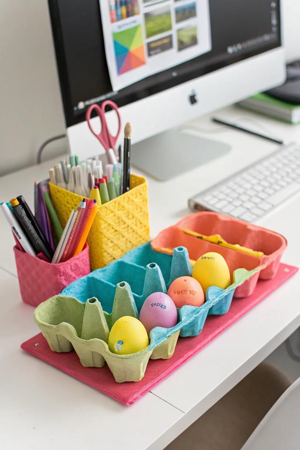 Stay organized with this DIY desk organizer.