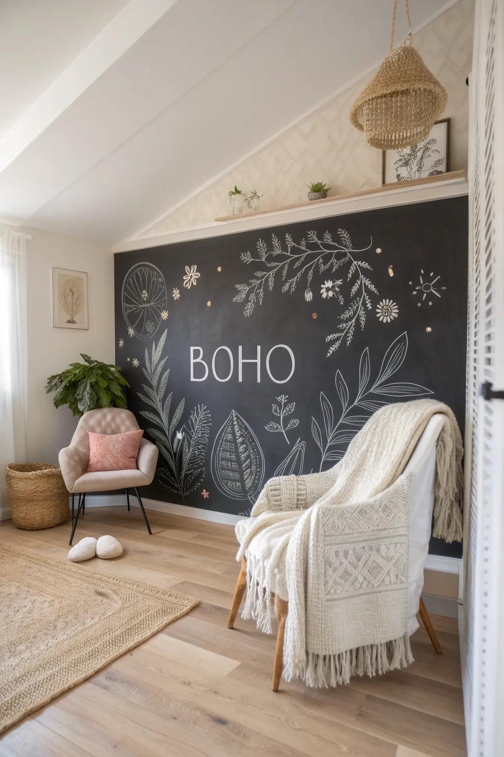 Elevate your home with a DIY chalkboard wall – where creativity meets minimalist elegance.