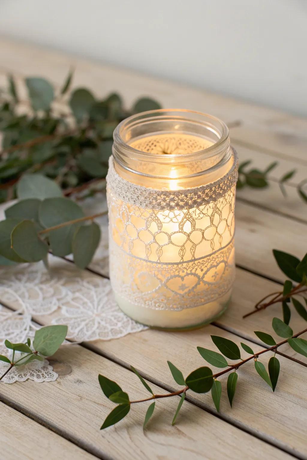 Illuminate your space with the timeless elegance of a handcrafted mason jar luminary.