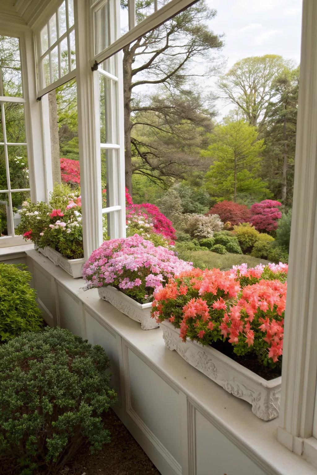 Azaleas bring vibrant spring blooms to your decor.