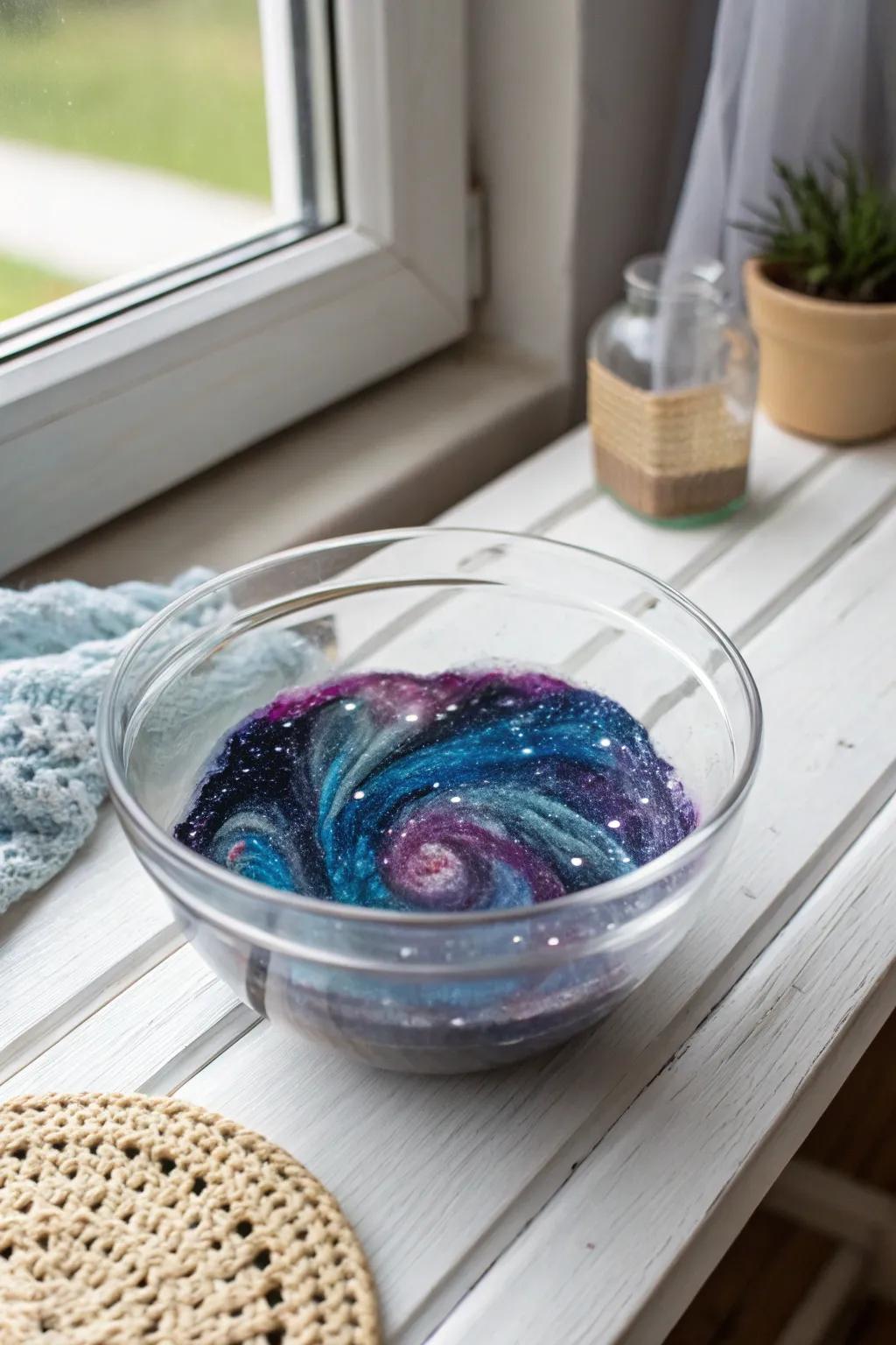 Dive into a galaxy of creativity with this enchanting sensory oobleck experience!