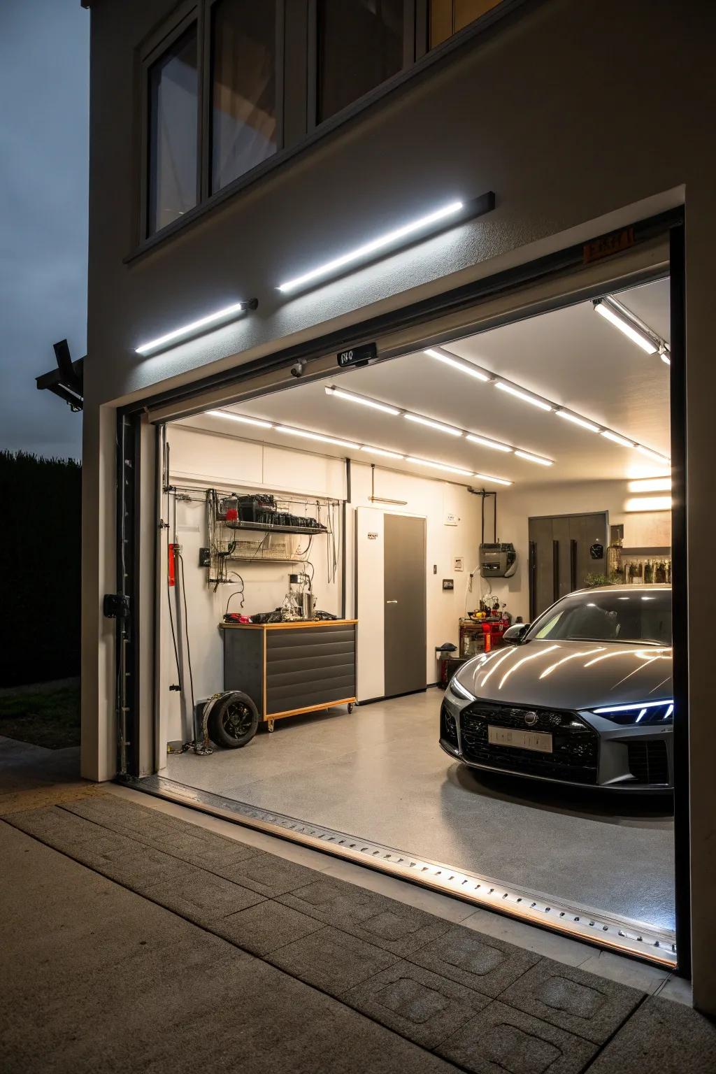 Garage door lighting offers a unique and efficient way to illuminate your garage space.