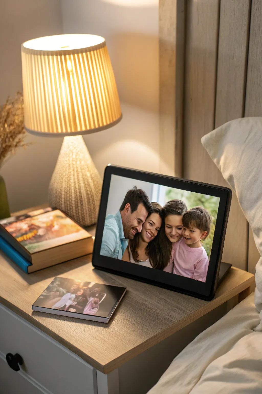 A digital frame keeps family moments alive and ever-changing.