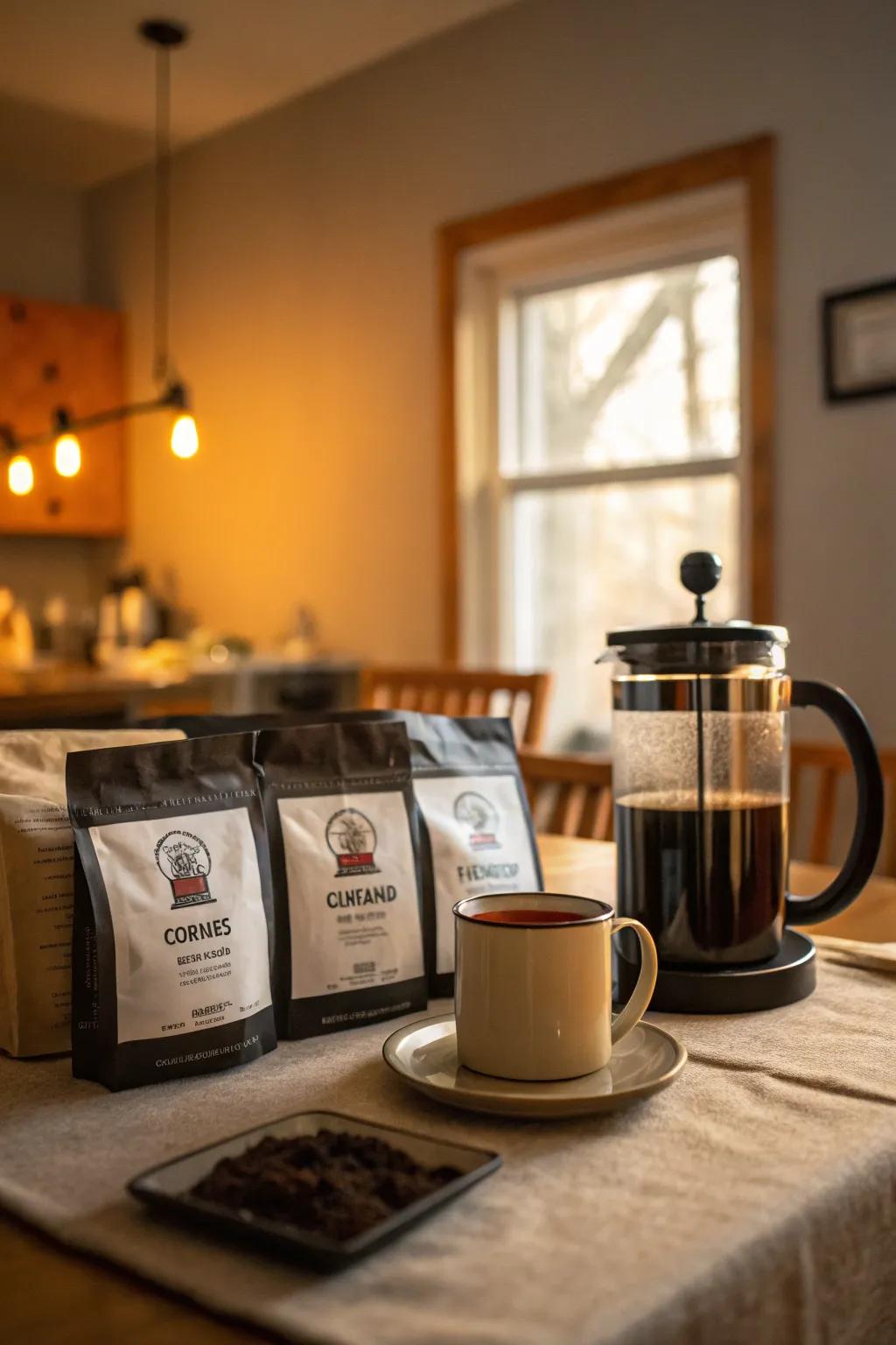 A coffee sampler that offers a journey through rich flavors.