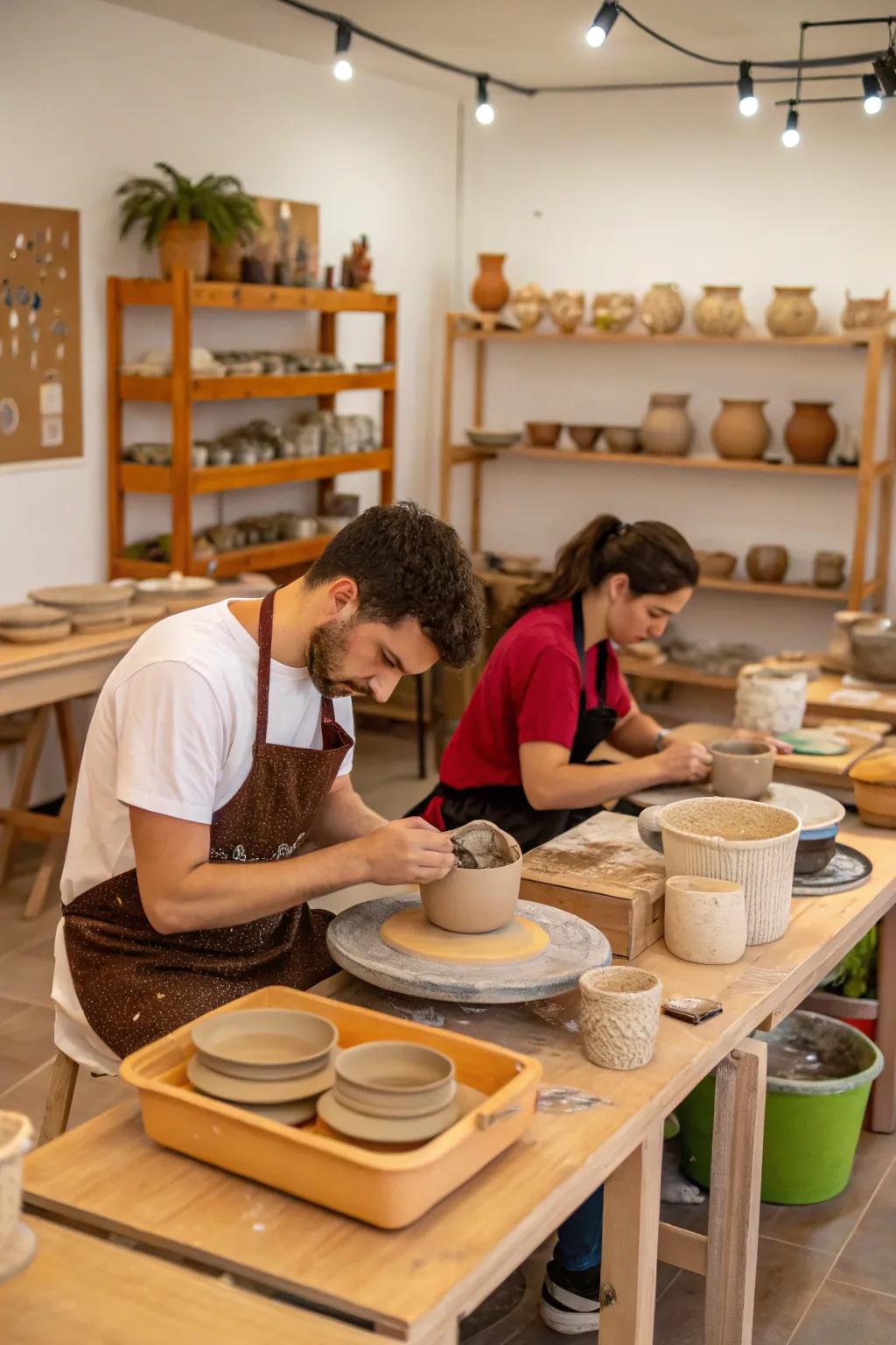 Dive into creativity with a custom pottery workshop.