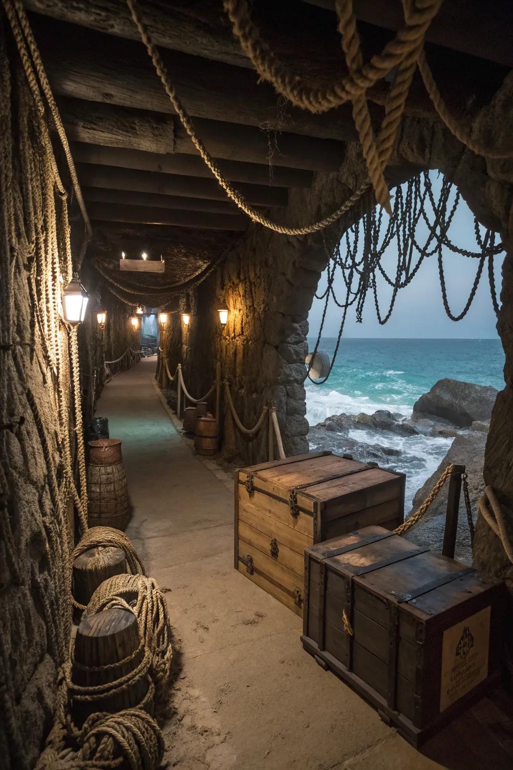 A pirate's passage provides a swashbuckling adventure for your guests.