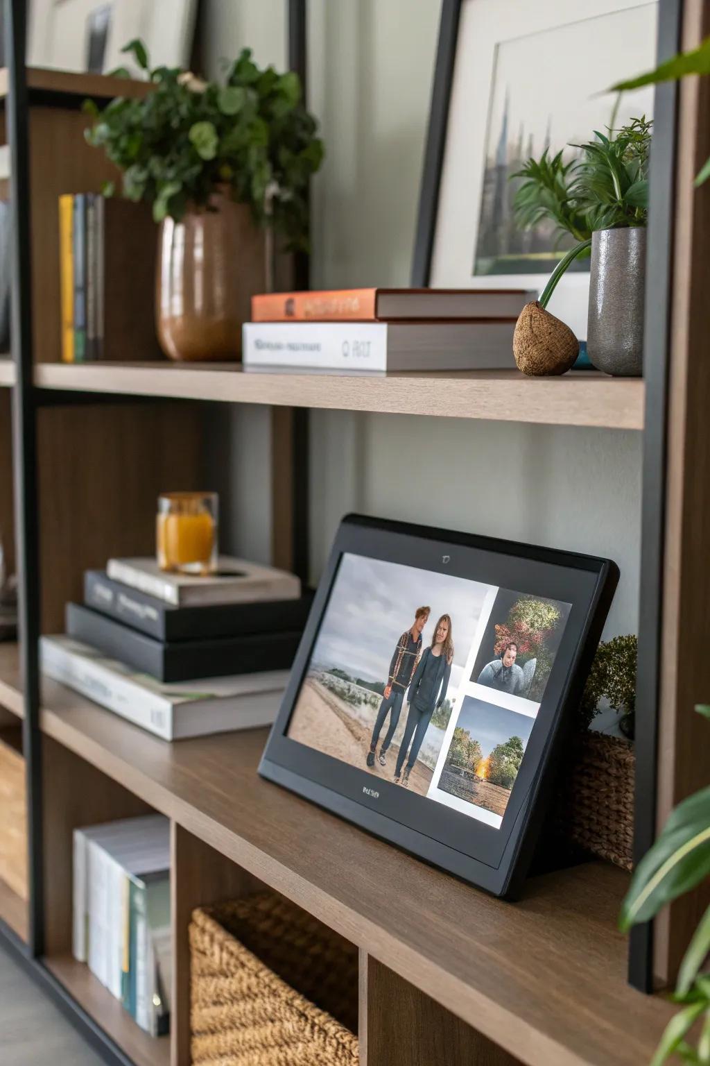 Relive memories with a modern digital photo frame.