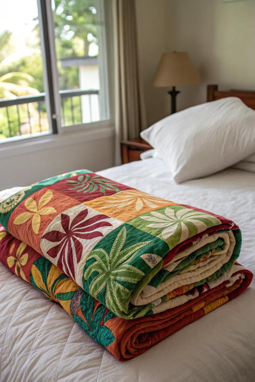 Hawaiian quilts, combining art with comfort.