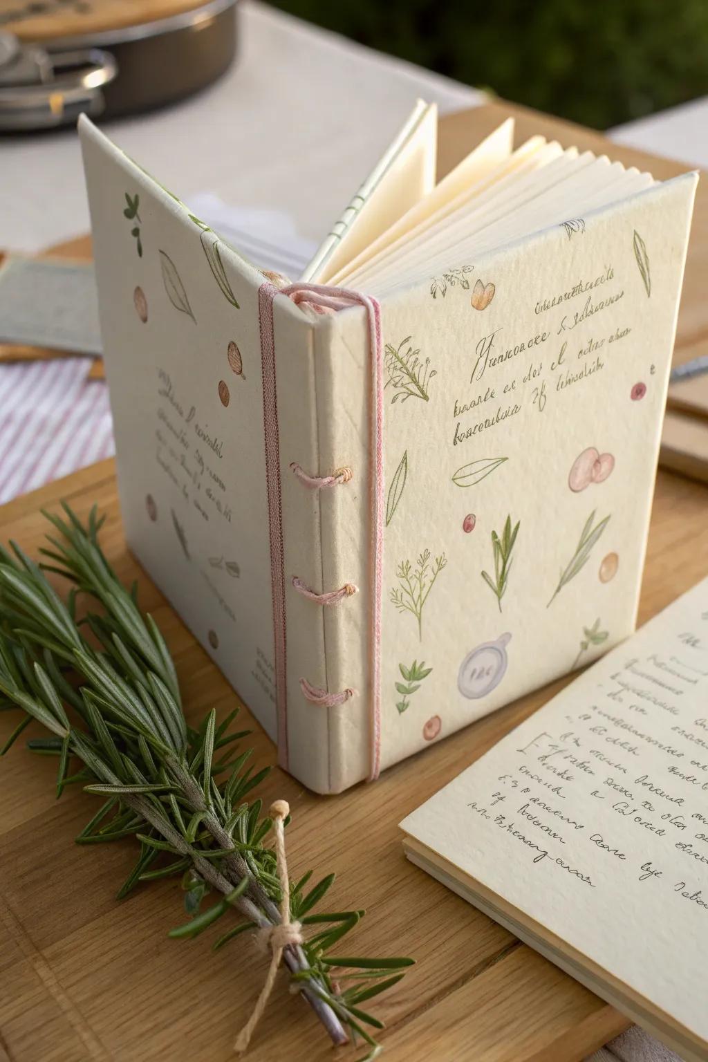 Craft the perfect gift with a personalized recipe book – where cherished family recipes meet artistry and simplicity.