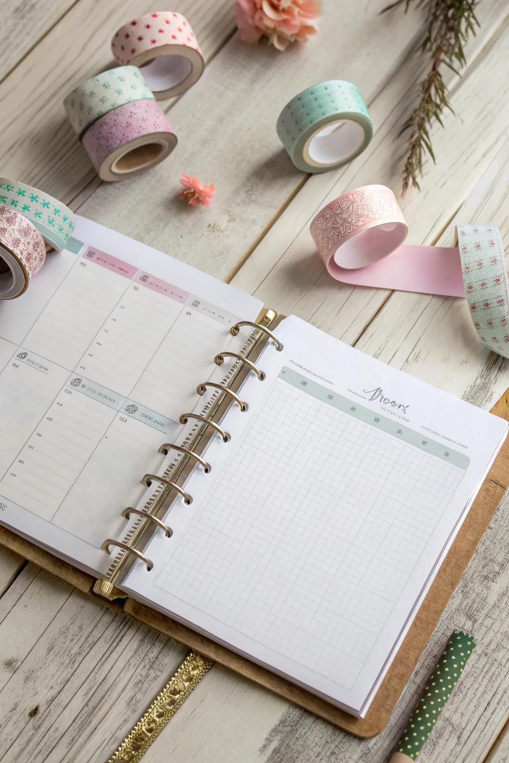 Elevate your planner game with the charm of washi tape—where simplicity meets creativity!