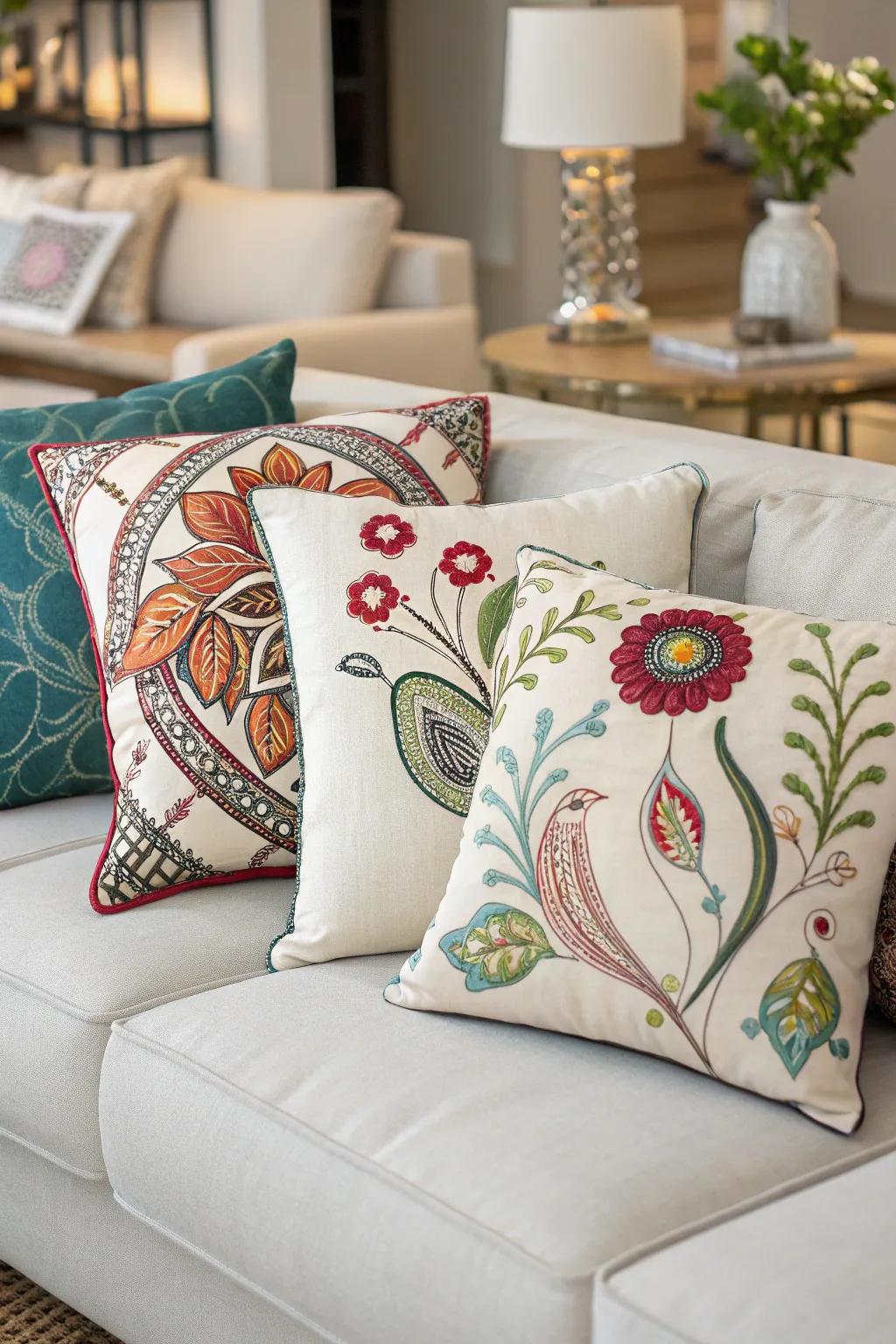 Personalized pillows bring individuality to home decor.