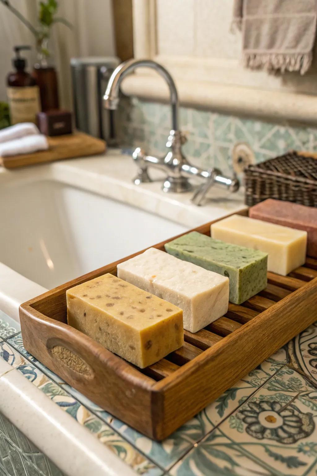 Pamper your guests with artisan soap bars.