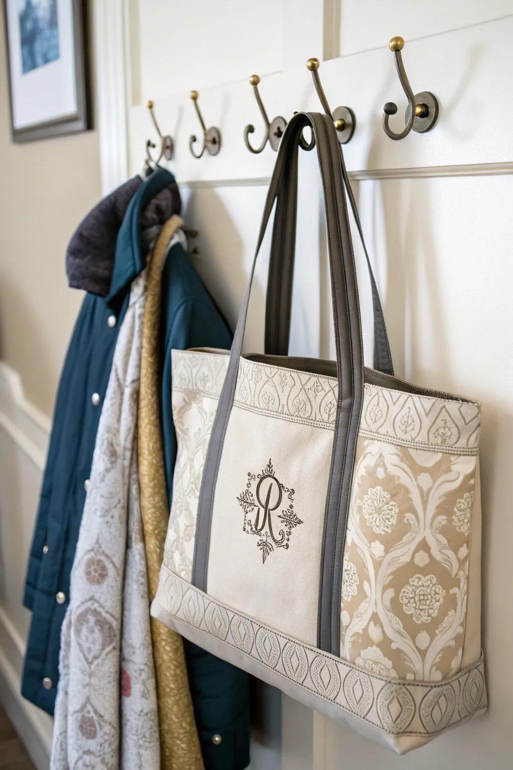 A personalized tote bag is a chic and practical accessory.