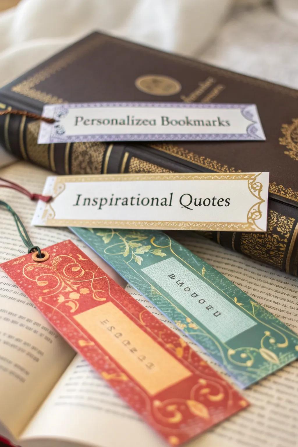 Inspire every page turn with personalized bookmarks.