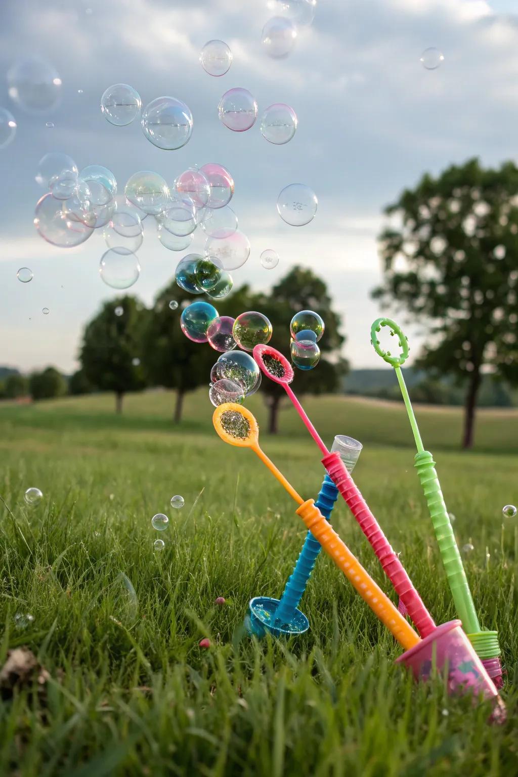 Bubble wands that transform outdoor play into a magical experience.