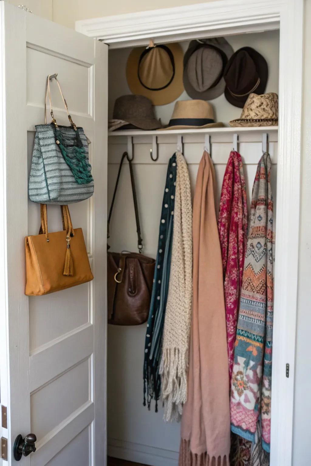 Maximize storage by utilizing the back of your closet door.