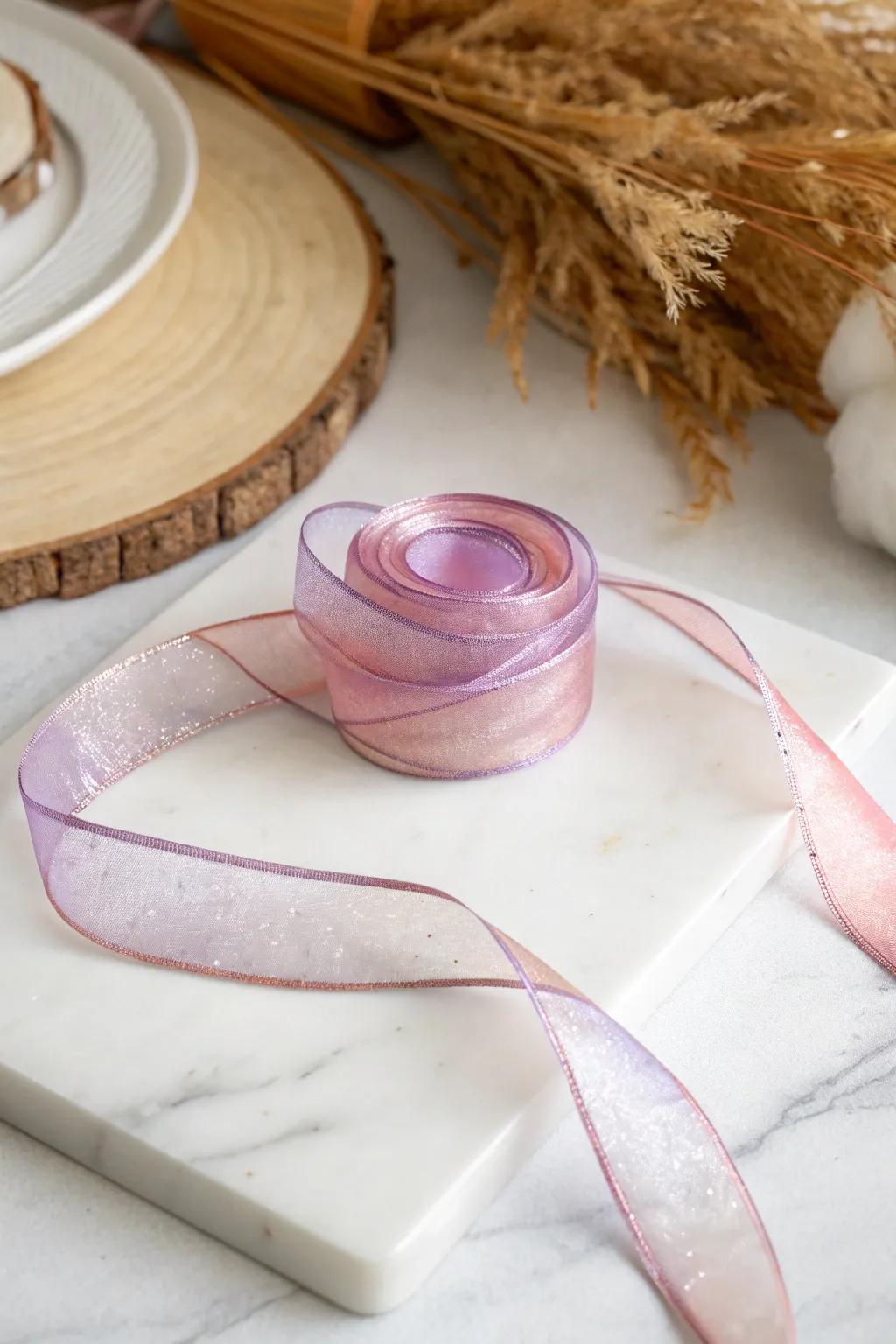 Elevate your dessert game with the graceful allure of isomalt ribbons. A touch of sweetness with a dash of elegance!