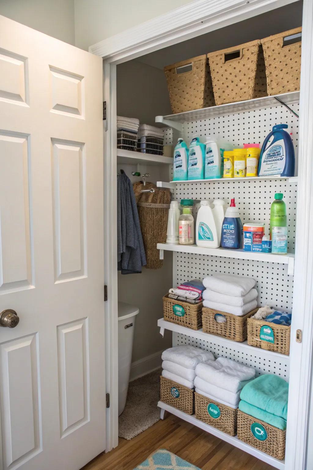 Pegboards offer flexible and efficient storage solutions.