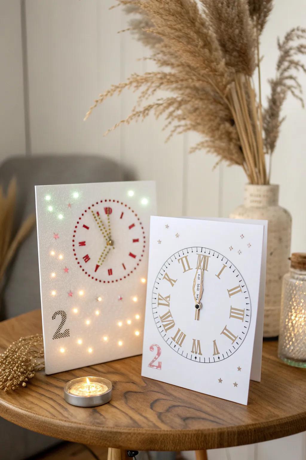 Light up your New Year with this stunning LED countdown card—minimalist elegance meets festive charm!