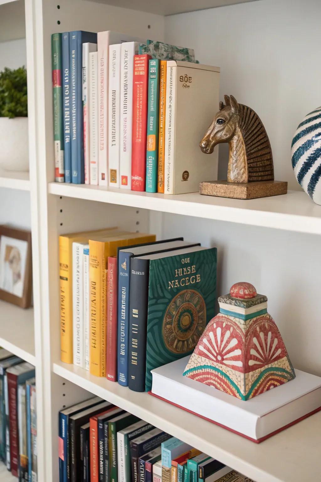 Creative bookends add both function and style.