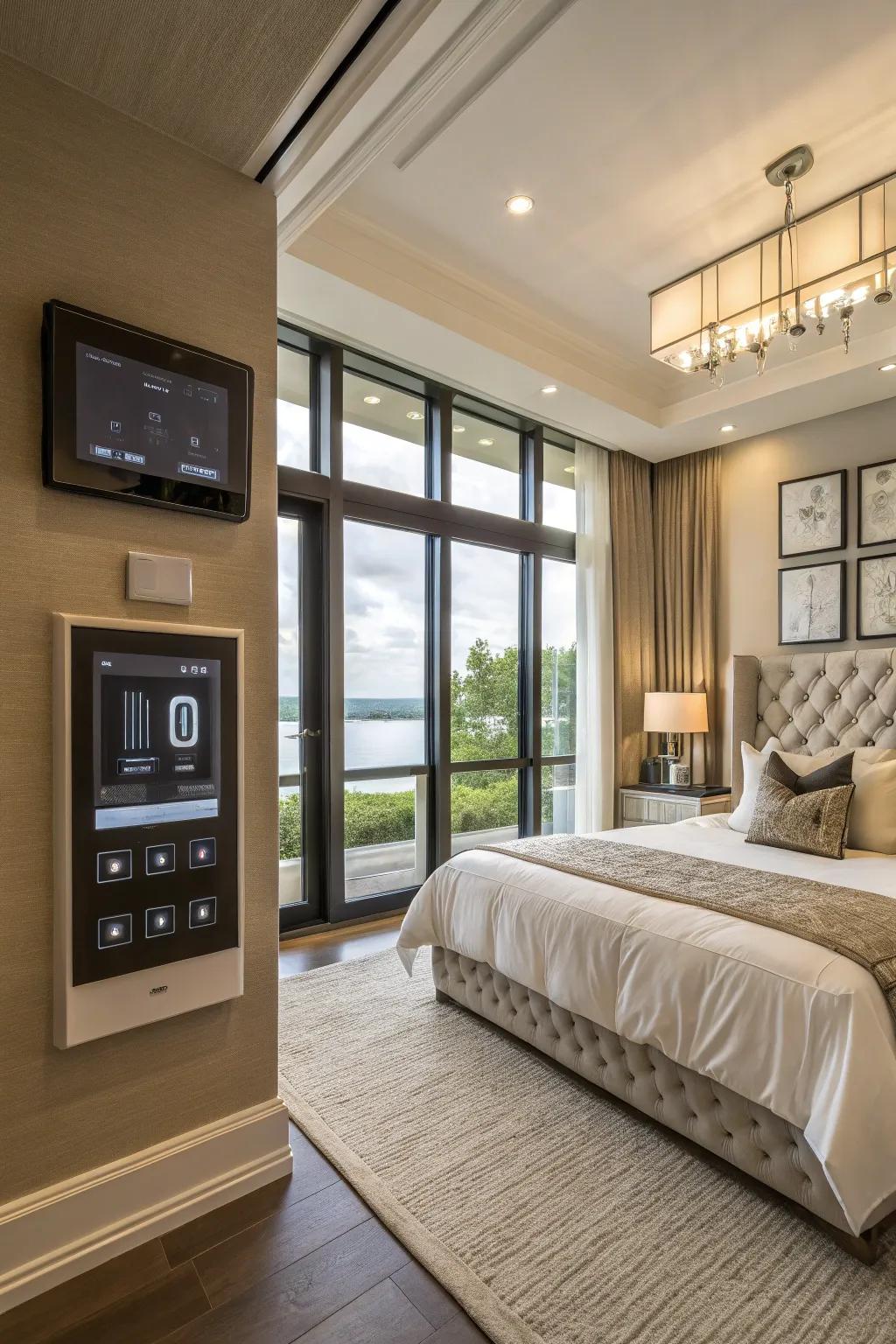 Enhance your master suite with integrated smart technology.