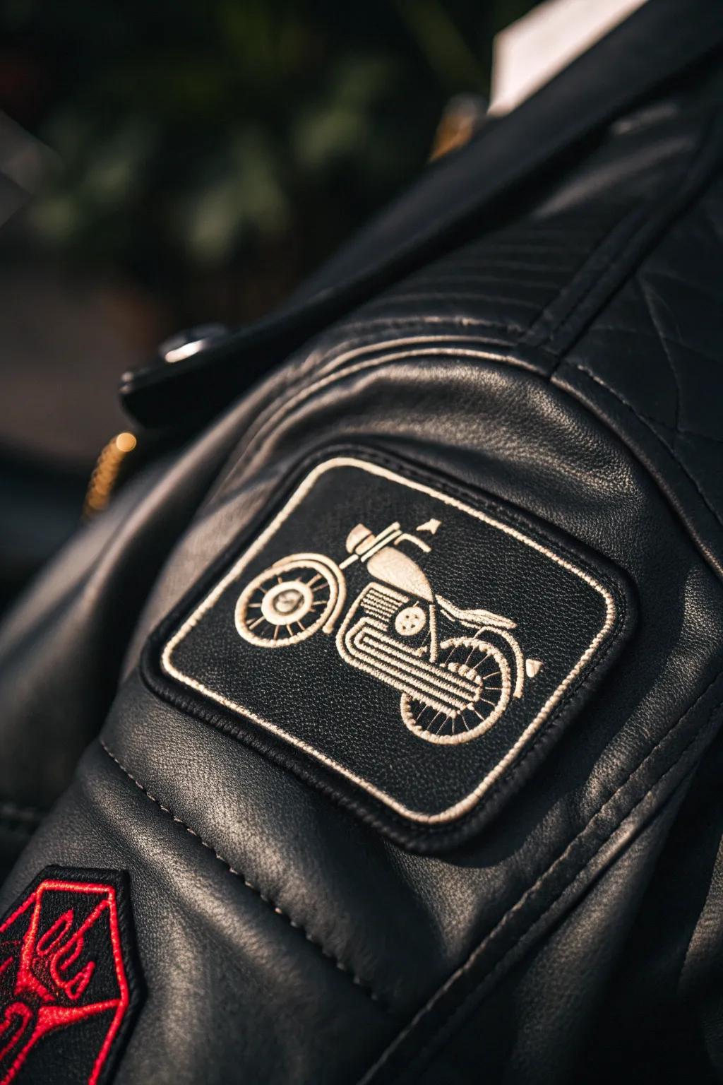 Embrace the elegance of minimalism with this chic motorcycle line art patch.