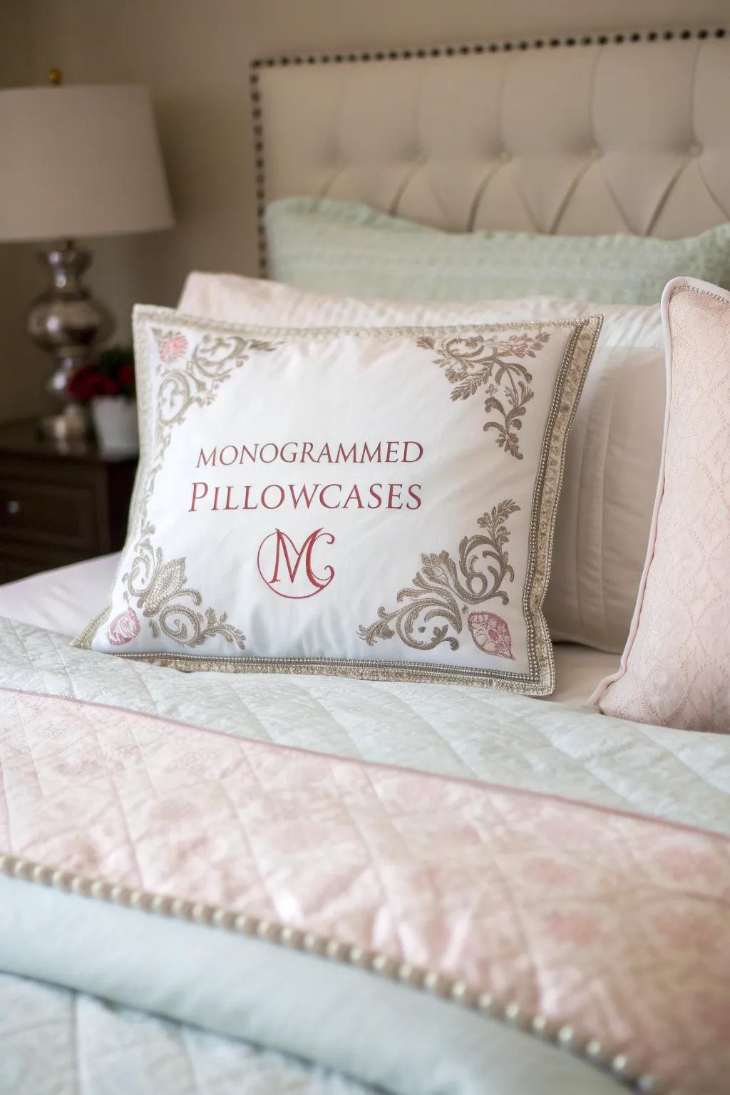 Personalized monograms add a touch of luxury and individuality.