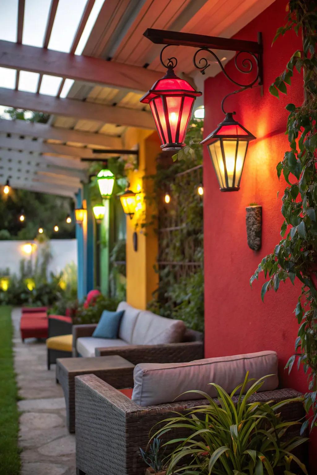 Bold colors brighten up your outdoor space