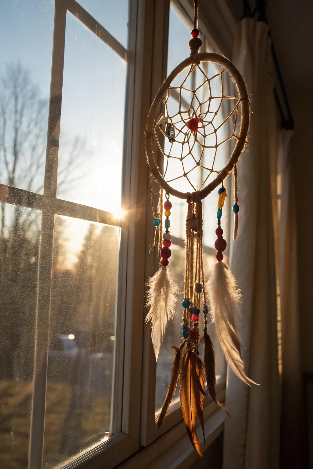 Handcrafted dreamcatchers add natural beauty and cultural symbolism to your home.