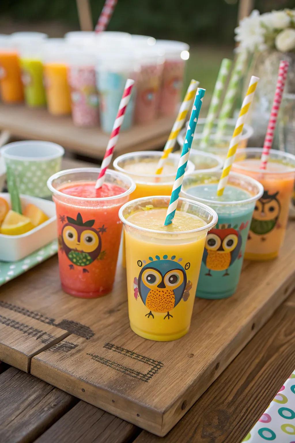 Refreshing Owl-Themed Drinks