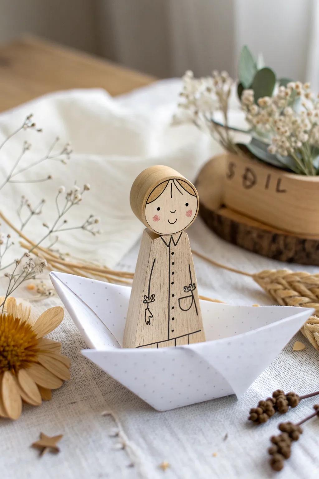 Crafting Peter: A minimalist journey in a paper boat.