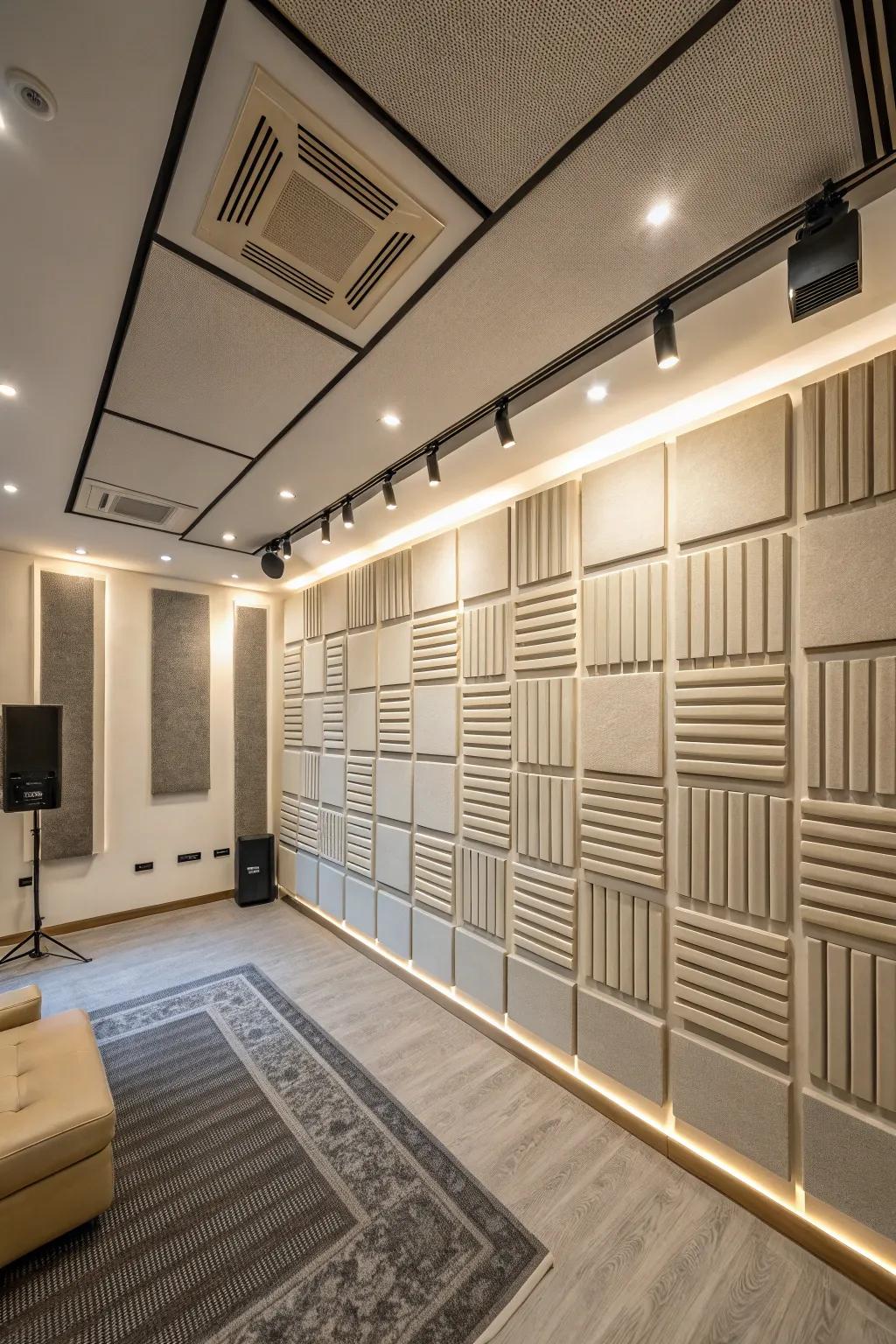 Acoustic treatment can enhance audio quality for video recordings.