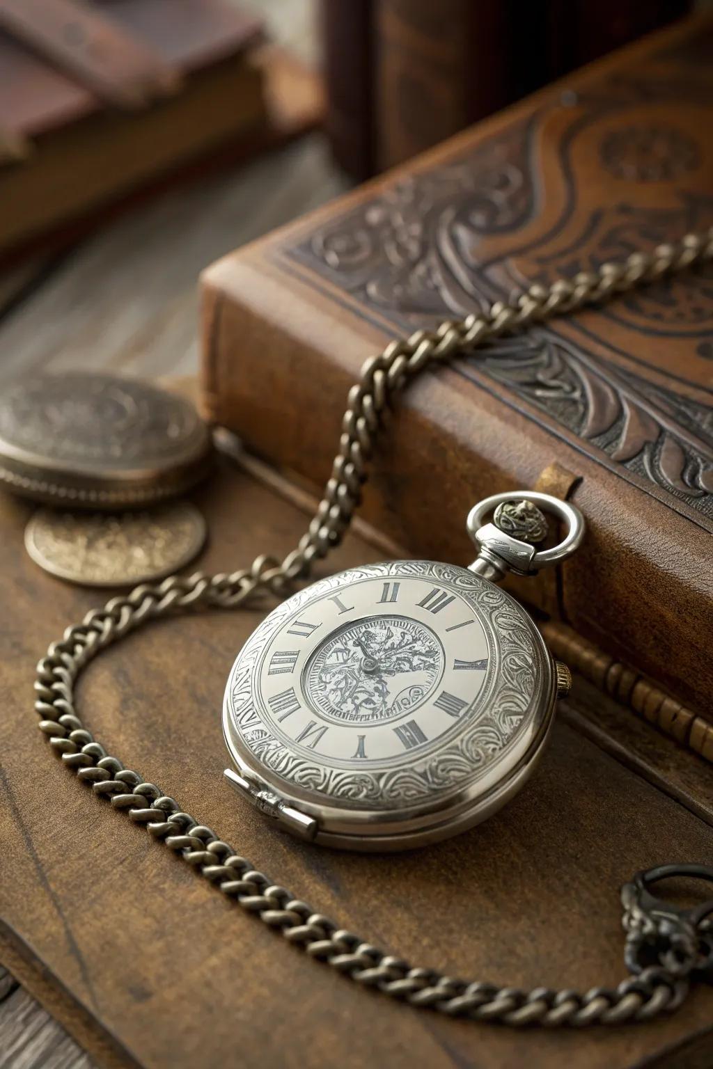 A pocket watch is a timeless and sophisticated gift.