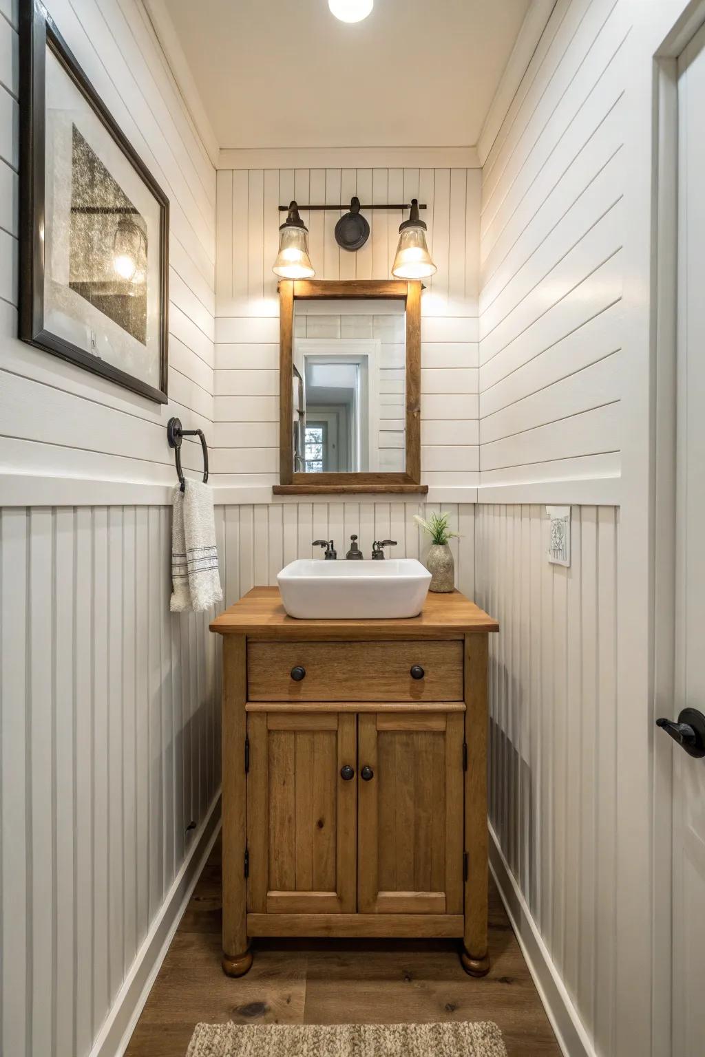 Shiplap provides both decoration and function.