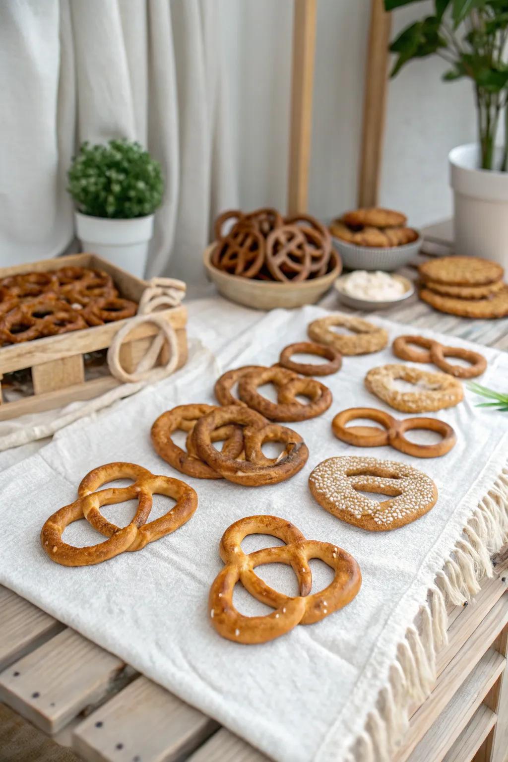 Elevate your decor with artisanal pretzel pattern art, where simplicity meets natural beauty.
