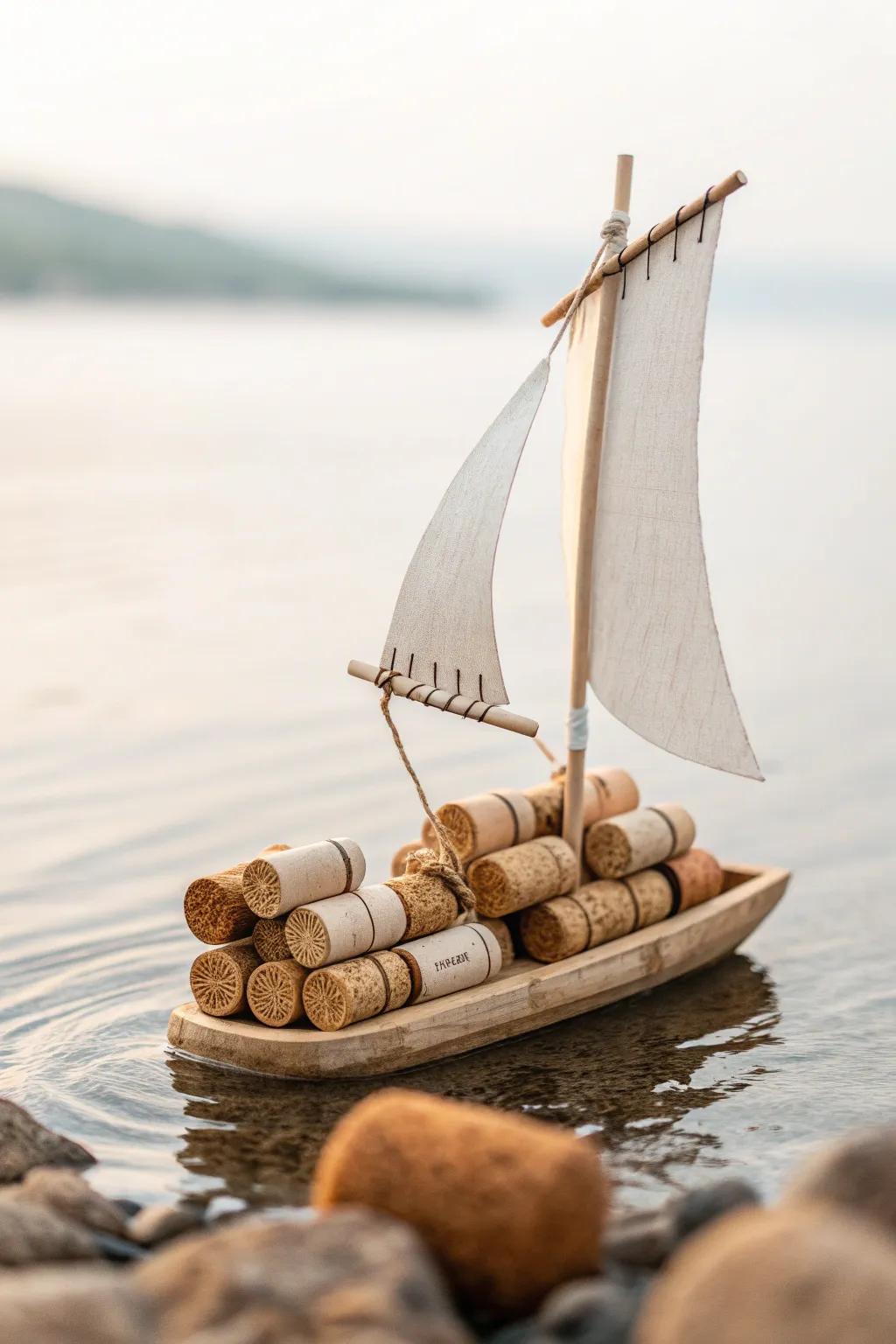 Sail into bath time bliss with this charming DIY cork boat, where simplicity meets adventure.