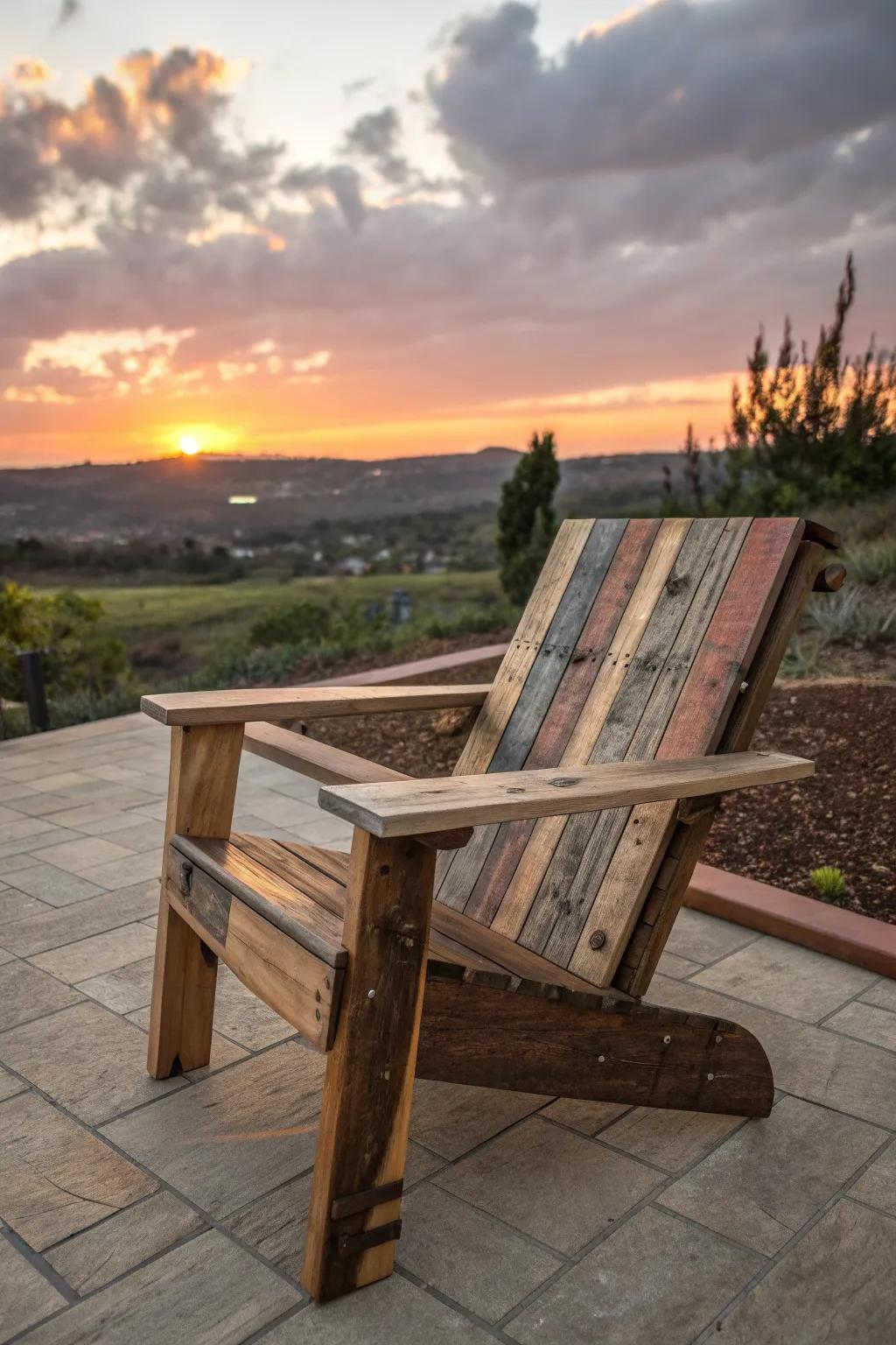 Experience the charm of craftsmanship with reclaimed wood patio furniture—perfect for those serene summer nights.