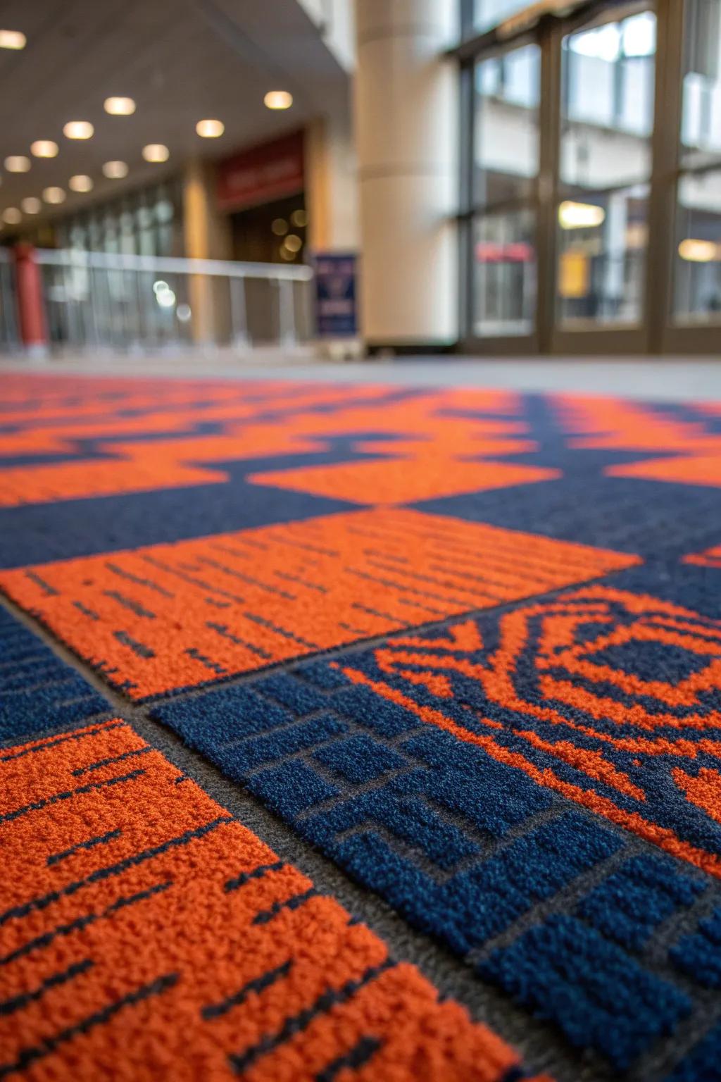 Transform your space with bold, recycled carpet tiles—where sustainability meets style.