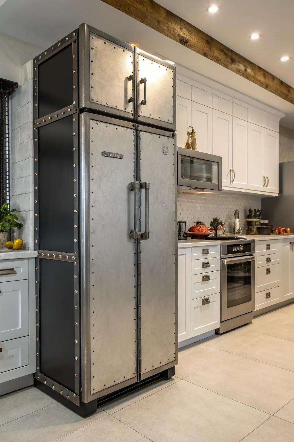 Industrial elements bring a modern edge to your kitchen design.