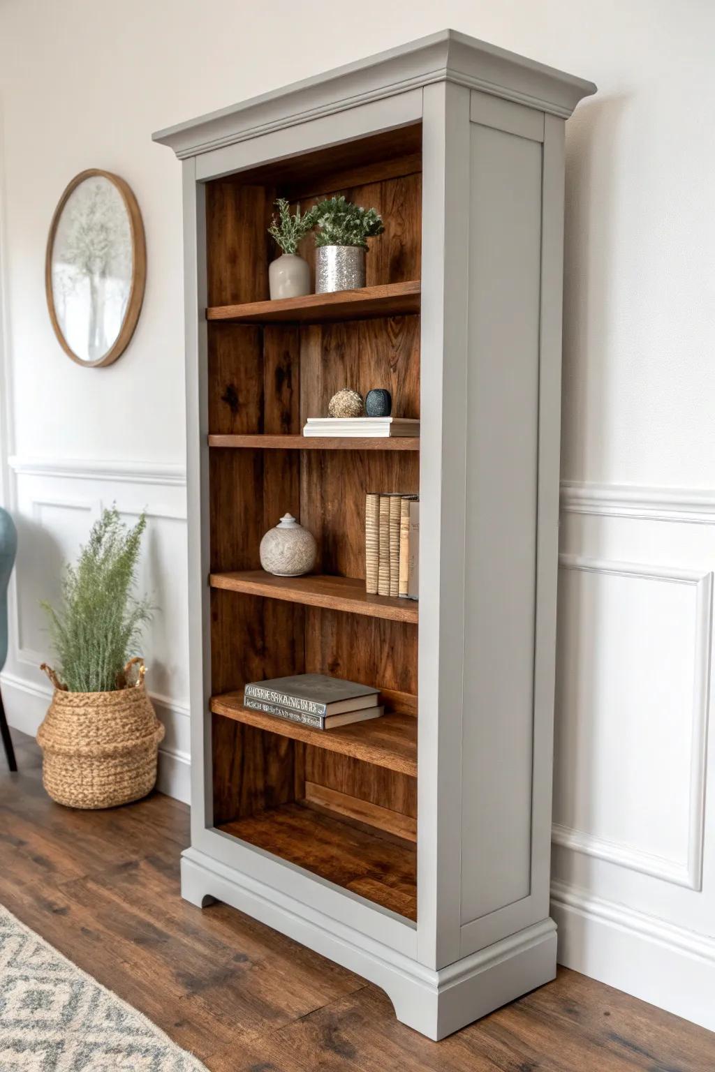 Elevate your space with this stunning mix of paint and stain – where Scandinavian minimalism meets boho charm.