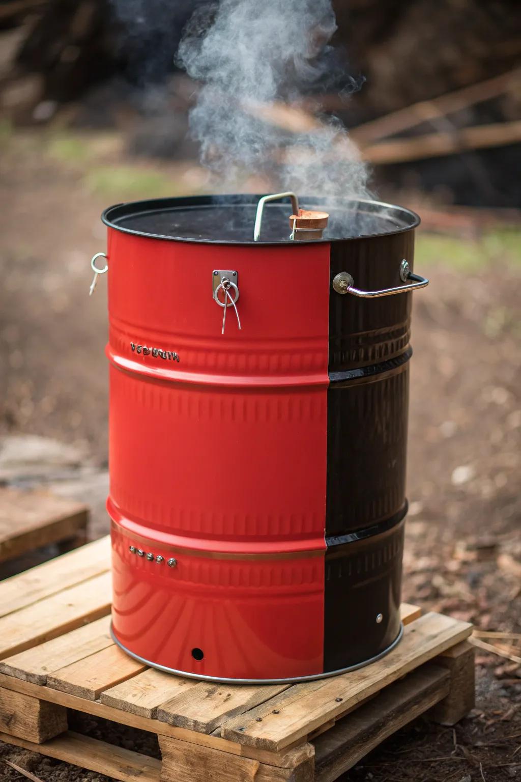 Transform your backyard grilling with this bold DIY smoker. A perfect blend of craftsmanship and flavor.