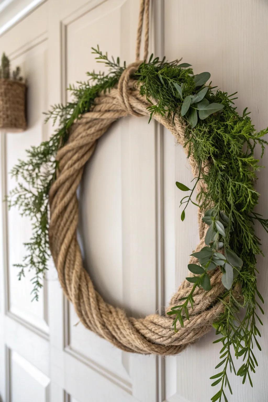 Embrace the strength and beauty of nature with Samson's Rope Wreath—a perfect blend of rustic charm and minimalist elegance.